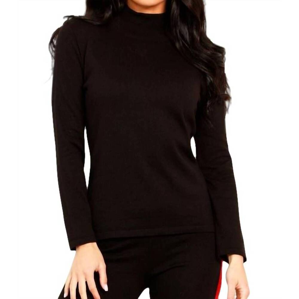 NEW ANGEL APPAREL mock neck top in black